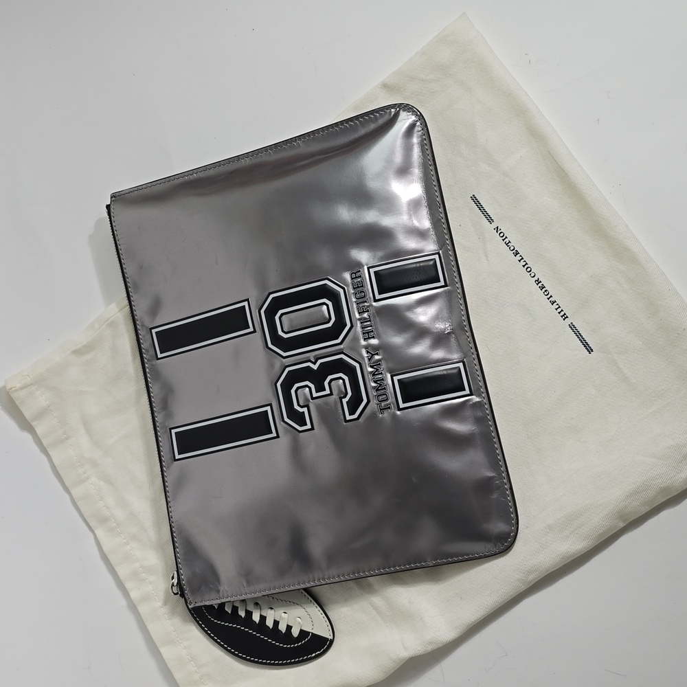 Tommy Hilfiger collection silver clutch